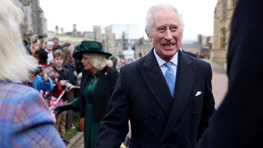 King attends Easter Sunday service but Prince and Princess of Wales absent