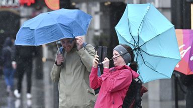 Yellow weather warning issued as strong winds batter much of UK