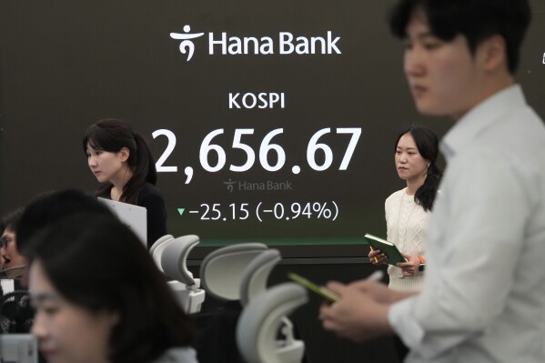 Stock market today: Asian stocks track Wall Street’s decline as Middle East tensions escalate