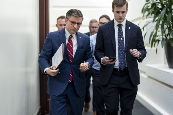 House Speaker Mike Johnson pushes towards a vote on aid for Israel, Ukraine and Taiwan