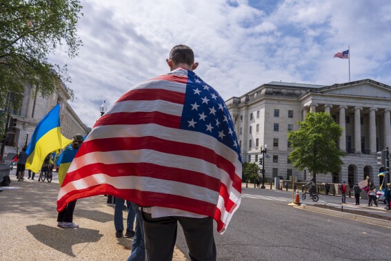 Ukrainian and Western leaders laud US aid package while the Kremlin warns of ‘further ruin’