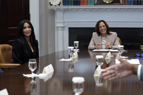 Kim Kardashian joins VP Harris to discuss criminal justice reform