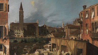 Canaletto painting returns to Wales 80 years after mine protected it from Nazi wartime bombing in London