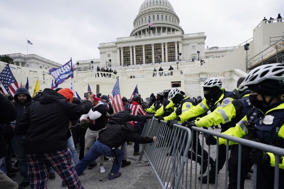 One man was a Capitol Police officer. The other rioted on Jan. 6. They’re both running for Congress