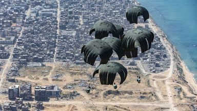 UK drops aid into Gaza by parachute as UN says northern Gaza in 'full-blown famine'