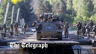 Watch: British Army leaves US rivals trailing in river crossing race