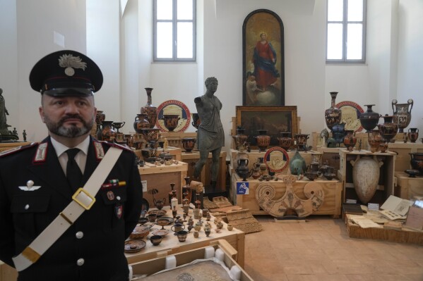 US vows more returns of looted antiquities as Italy celebrates latest haul of 600 artifacts