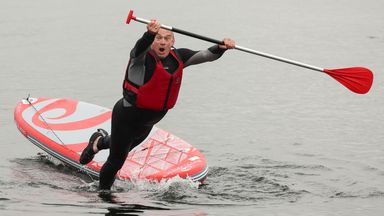 Lib Dem leader Sir Ed Davey admits he intentionally fell off a paddleboard during election campaign stunt in Lake District