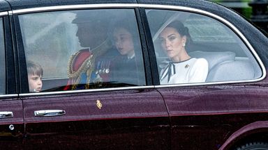 Kate takes part in Trooping the Colour procession - her first public event since her cancer diagnosis