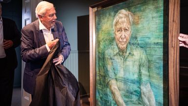 King Charles portrait painter unveils new work of Sir David Attenborough