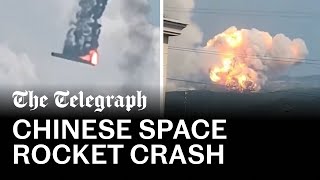 WATCH: Chinese rocket crashes into mountain after unexpected launch