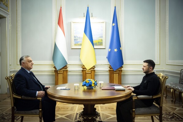 Hungary’s leader is in Ukraine. It’s the first visit by Russia’s top EU ally since the war began