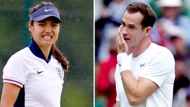 Andy Murray's Wimbledon career over as Emma Raducanu pulls out of mixed doubles with wrist discomfort