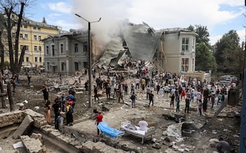 Several killed as rare daytime Russian missile attack hits children’s hospital in Kyiv