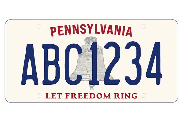 Pennsylvania is getting a new license plate that features the Liberty Bell