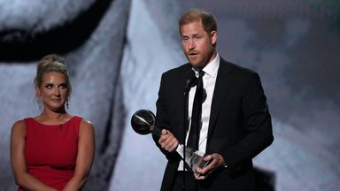 Prince Harry awarded for Invictus Games despite veteran mother's criticism - and nods to 'eternal bond' with Diana