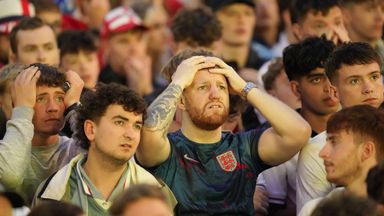 'We came up against a better team': Gutted England fans stream out of bars and fan zones after Euro 2024 defeat