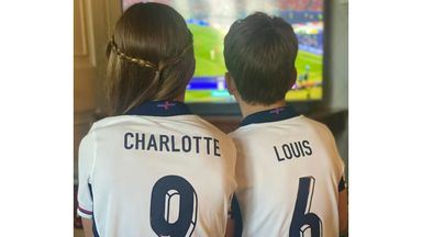 William and Kate release photo of Charlotte and Louis watching England in Euros final