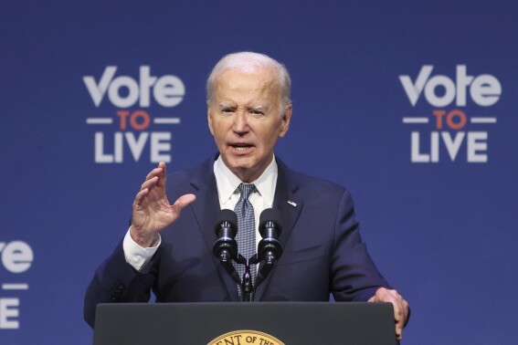 Biden aims to cut through voter disenchantment as he courts Latino voters at Las Vegas conference