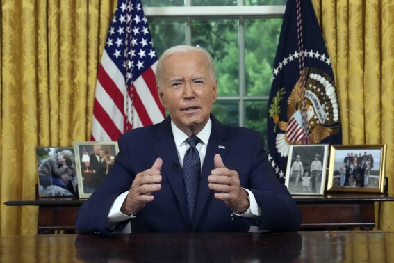 Biden will address the nation Wednesday on his decision to drop his 2024 Democratic reelection bid