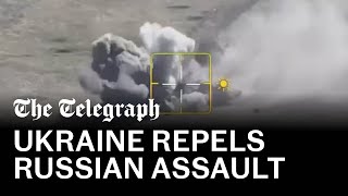 Watch: Ukraine repels massive Russian assault including tanks and motorbikes