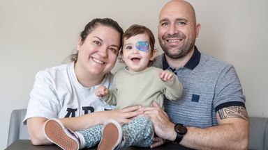 Toddler who had eye removed due to rare cancer has prosthetic developed just for her