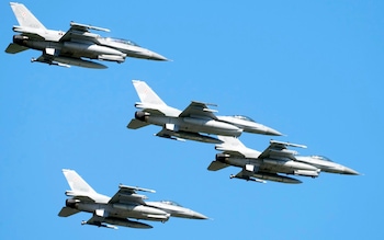 F-16 fighter jets finally fly in Ukraine in major boost for Kyiv