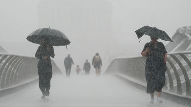 Thunderstorms bring risk of 'torrential downpours' to England and Wales