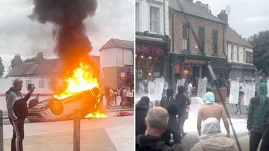 'Criminal thuggery' in Sunderland as rioters target mosque and set police station on fire