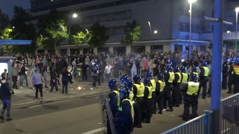 Plymouth: 'Sustained violence' against police officers as bricks and fireworks thrown