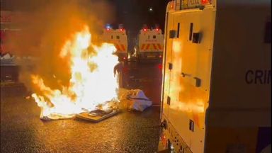 Belfast: Rioters throw petrol bombs at police in second night of disorder