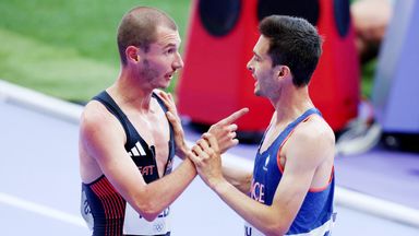 Team GB runner George Mills confronts French athlete at Paris Olympics after pair collide in men's 5,000m heat