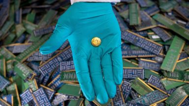 Royal Mint opens factory to extract gold from electronic waste