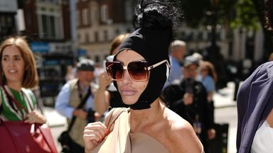 Katie Price arrives at court ahead of hearing