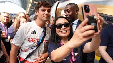 Team GB return: Olympics stars given heroes' welcome as Tom Daley leaves medal in Paris