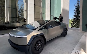 Watch: Russia’s Kadyrov equips Tesla truck with machine gun