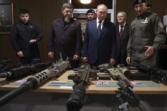 Putin makes a surprise trip to Chechnya 3 weeks into Ukraine’s cross-border incursion