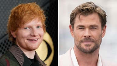 Ed Sheeran fans surprised at concert as Chris Hemsworth performs with band