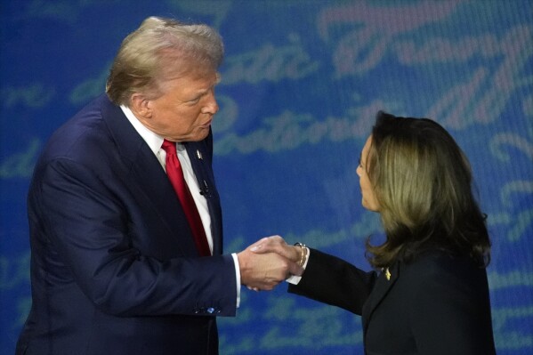 Candidates spar on economy and abortion as Harris takes on Trump in a way Biden could not