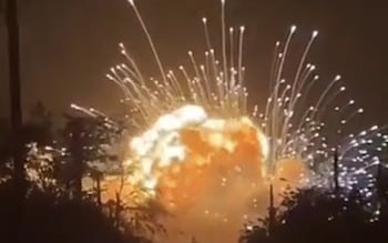 Watch: Ukrainian drones blow up major Russian ammunition depot