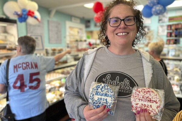 A Pennsylvania bakery known for its election cookie poll is swamped with orders